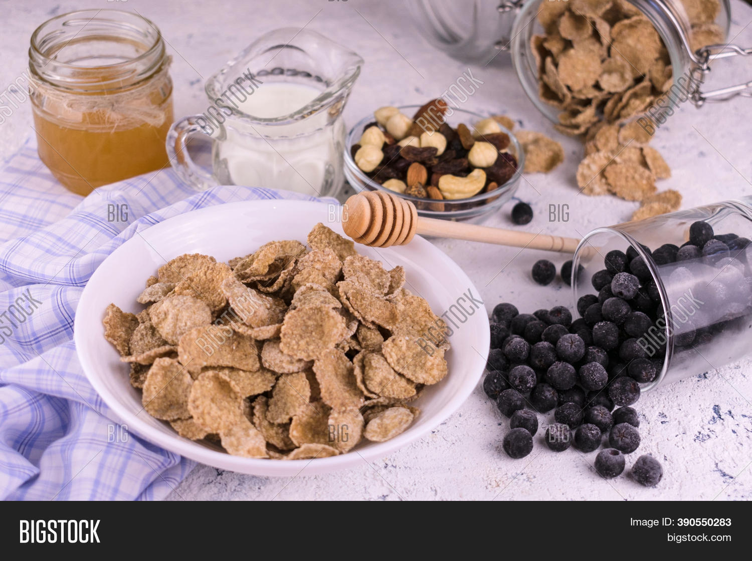 Bowl Cereals Honey, Image & Photo (Free Trial) Bigstock