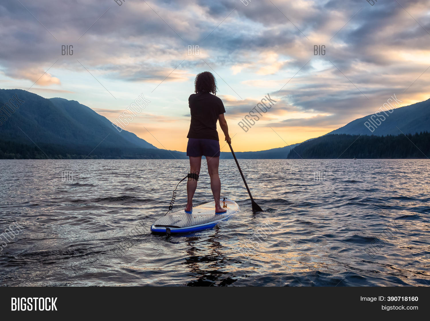 Woman Paddleboarding Image & Photo (Free Trial) Bigstock