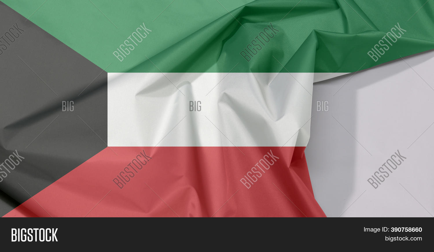 Kuwait Fabric Flag Image & Photo (Free Trial) Bigstock
