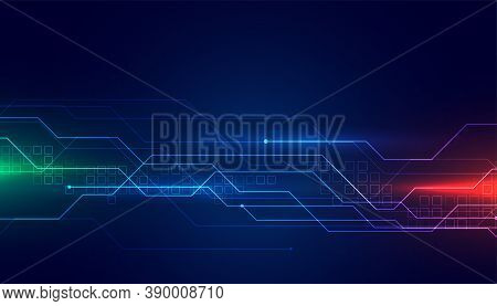 Digial Circuit Diagram Technology Background Design Vector