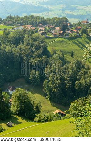 The Village Of Flüeli-ranft  On The Swiss Alps