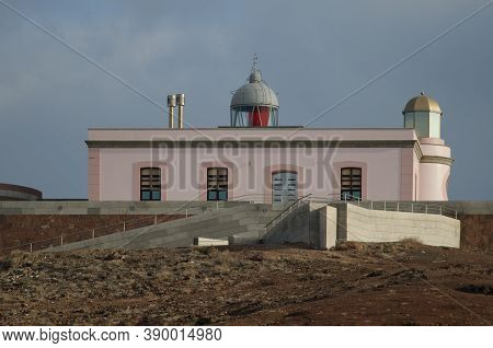 Punta De Arinaga Lighthouse In The Arinaga Mountain Natural Monument.
