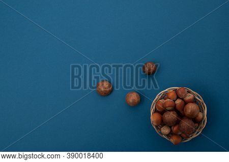 Nuts Are In The Basket And On The Table