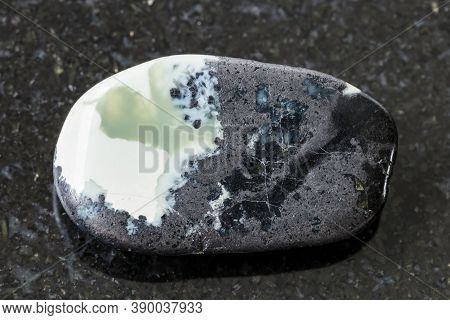 Natural Mineral From Geological Collection - Polished Teisky Jade (hantigyrite, Khakassian Serpentin