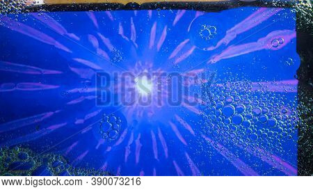 Space Or Planets Universe Cosmic Abstract Background. Abstract Molecular Sculpture. Water Bubbles. M