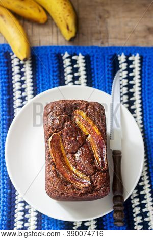 Homemade Buckwheat Banana Cake With Honey Glaze. Gluten Free Baking.