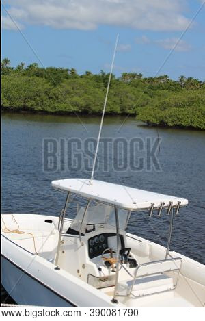 White Speed Boat River Brazil Luxury Lifestyle