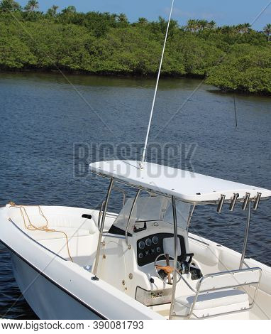 White Speed Boat River Brazil Luxury Lifestyle