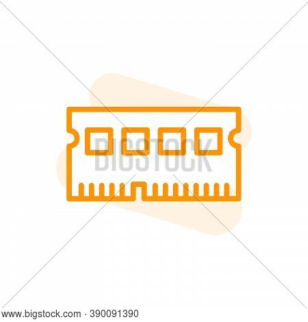 Memory Pc Icon. Vector Design Template