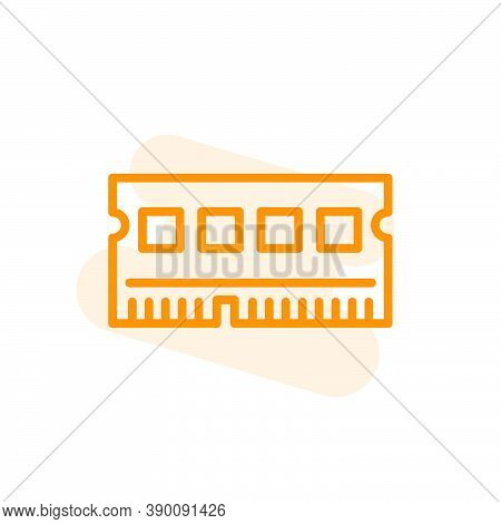 Memory Pc Icon. Vector Design Template