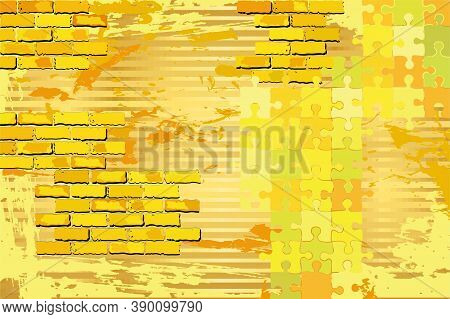 Shiny Grunge Yellow Background - Illustration, 
Abstract Mosaic Vector