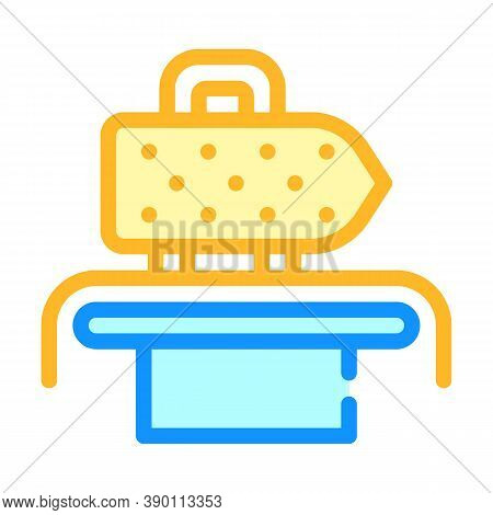 Ironing Press Color Icon Vector Flat Illustration