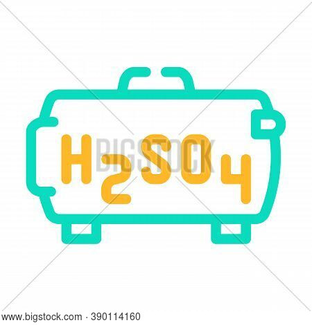 Sulfuric Acid For Obtain Uranium Color Icon Vector Illustration