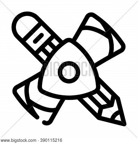 Chalk, Soap And Pencil For Drawing Line Icon Vector Illustration