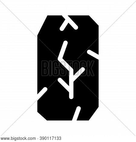 Divination Runes Glyph Icon Vector Black Illustration