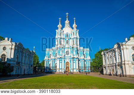 St. Petersburg, Russia, Resurrection Cathedral Of Resurrection Novodevichiy Smolniy Cloister