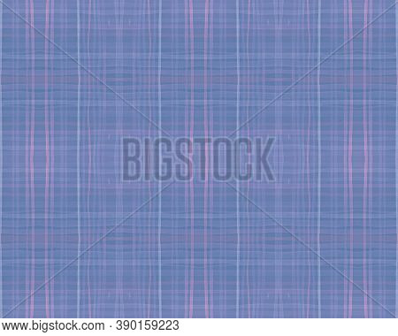 Blue Pastel Check. Seamless Tartan Texture. Scottish Shirt. Fashion Checkered Textile. Traditional P