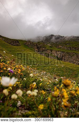 Swiss Nature At Cloudy Eather. Swiss Destinatons And Travel Idea