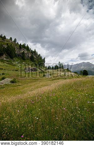 Swiss Nature At Cloudy Eather. Swiss Destinatons And Travel Idea