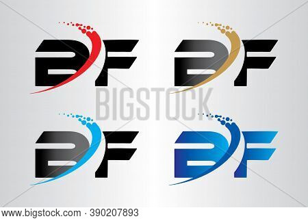 BF, FB Logo Design with Creative Modern Trendy Typography. Minimalist, Creative, Unique, Simple, Flat, Modern Logo Design. This logo icon incorporate with abstract shape in the creative way.