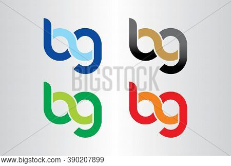 BG Logo Design with Creative Modern Trendy Typography. Minimalist, Creative, Unique, Simple, Flat, Modern Logo Design. This logo icon incorporate with abstract shape in the creative way.