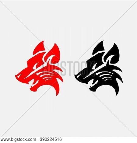 Wild Animals Flaming Flame Heads Set. Lion, Tiger, Jaguar, Panther Eagle - Vector Mascot Logo Design