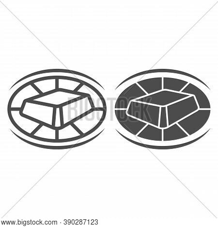 Piece Of Chocolate Line And Solid Icon, Chocolate Festival Concept, Sweet Cocoa Candy Sign On White 