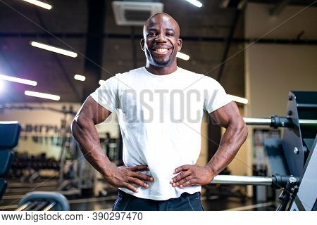 Spain Man In White Cotton T-thirt Ready For Working Out In Gym After Second Wave Of Quarantine