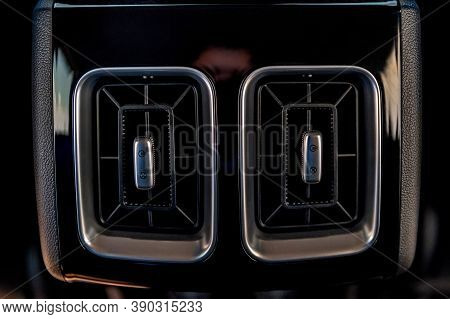 Air Conditioner In A Modern Car Close Up