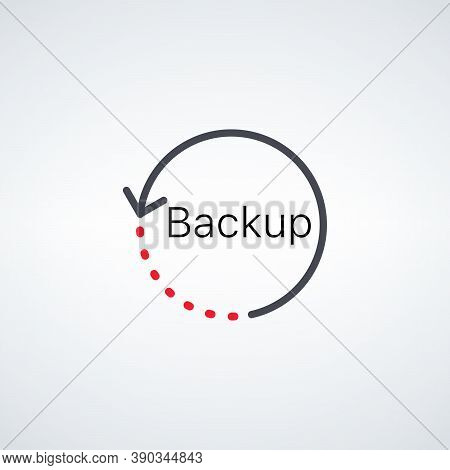 Back Arrow Around Clock Glyph Icon. Counterclockwise. Reschedule. Stock Vector Illustration Isolated
