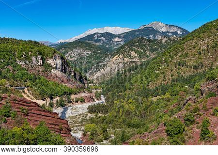 Gorges De Daluis Or Chocolate Canyon As It Is Called By Locals Because Of The Rocks Color Formed By 