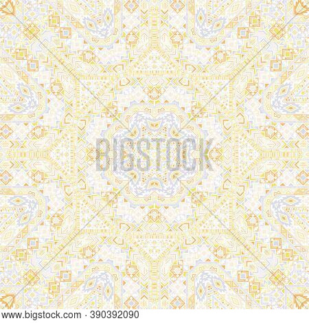 Magic Seamless Ornament Of Simple Geometry Shapes Structure. Graphic Turkish Motif. Wallpaper Print.