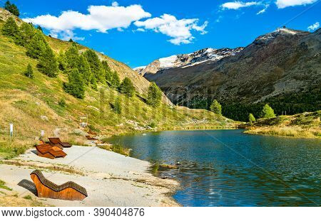 Leisee Lake Near Zermatt In Swiss Alps