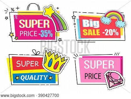 Set Of Big Sale Banners. Discount Poster Template. Big Sale Special Offer. End Of Season Special Pro