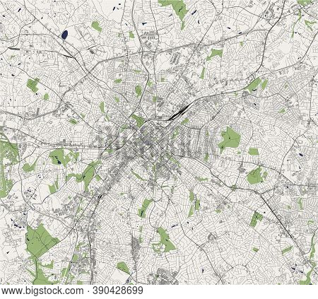 Map Of The City Of Charlotte, Usa