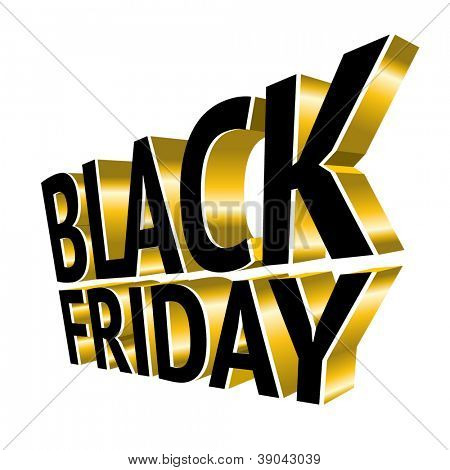 Black Friday 3d altın metin