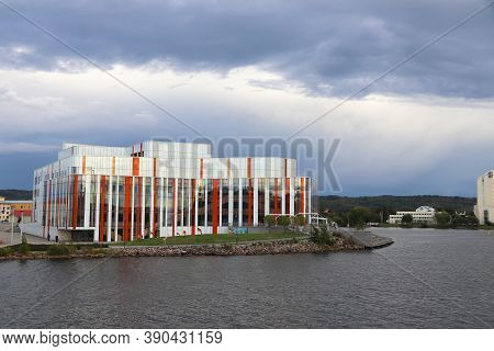 Jonkoping, Sweden - August 25, 2018: Culture House Spira (kulturhuset Spira) In Jonkoping, Sweden. T
