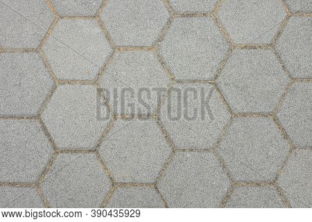 Hexagonal Paving Blocks Pattern And Texture Background