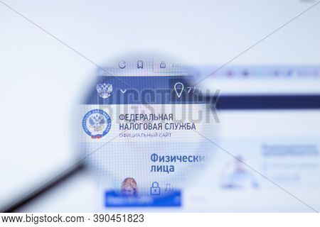 New York, Usa - 29 September 2020: Nalog.ru Company Website With Logo Close Up, Illustrative Editori