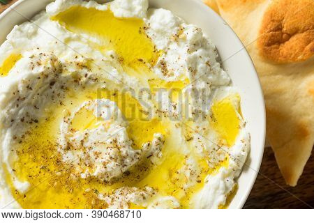 Homemade Yogurt Labneh Cheese Dip