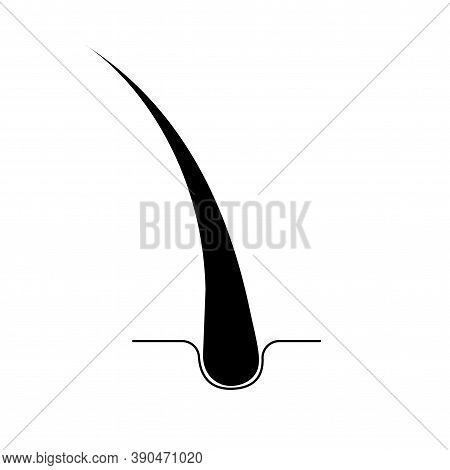 Hair Split Ends Icon Isolated Vector Illustration. Hair Treatment Symbol On White Background