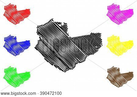 Manaus City (federative Republic Of Brazil, Amazonas State) Map Vector Illustration, Scribble Sketch