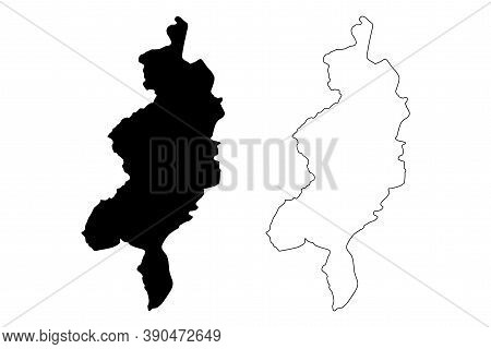 West Darfur State (republic Of The Sudan, North Sudan) Map Vector Illustration, Scribble Sketch Ghar