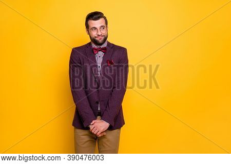 Photo Of Handsome Stylish Guy Shy Person Boyfriend Look Girlfriend Prom Party Inviting Dance Wear Sp