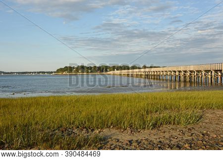Duxbury Bay And Powder Point Bridge Views In The Early Morning Hours.