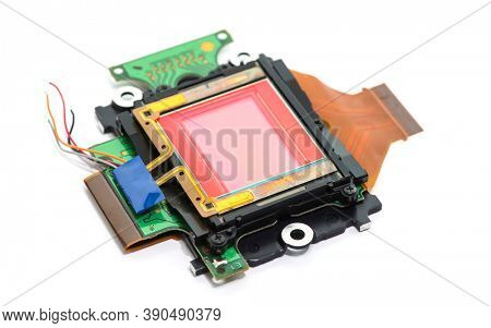 CCD sensors from the modern mass compact digital camera Isolated