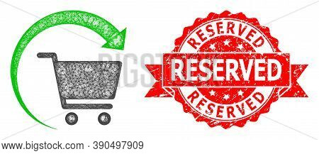 Network Repeat Shopping Order Icon, And Reserved Dirty Ribbon Seal Imitation. Red Seal Has Reserved 