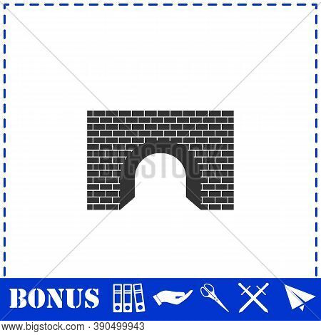 Tunnel Icon Flat. Simple Vector Symbol And Bonus Icon