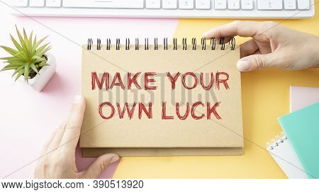 Make Your Own Luck Card Isolated On White Background