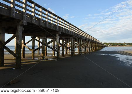 Low Tide At Wooden Powder Point Bridge In Duxbury.
